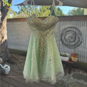 Teal Green/Mint Strapless Glamour by Terani Couture Prom Dress